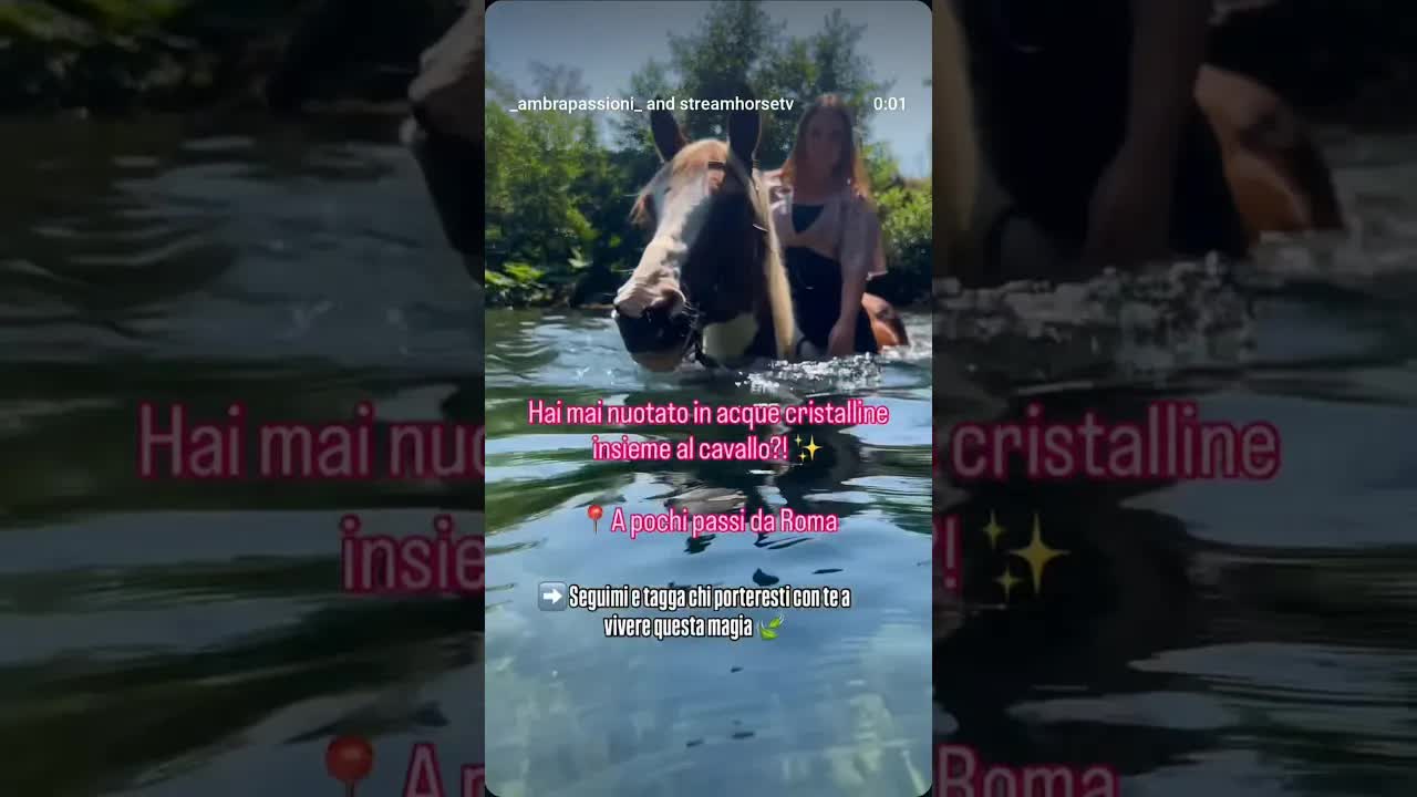 🐎💦 Sono sicura che non hai mai vissuto questa esperienza! A pochi passi da Roma. ✨🍃