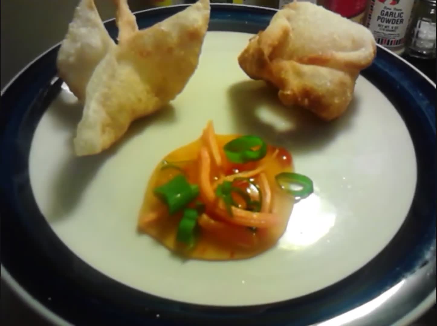 Cream cheese and crab fried wonton rangoons
