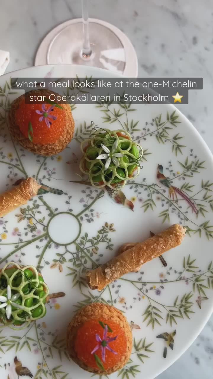 Slik ser et måltid ut på den ene Michelin-stjerne fine dining restauranten i Stockholm