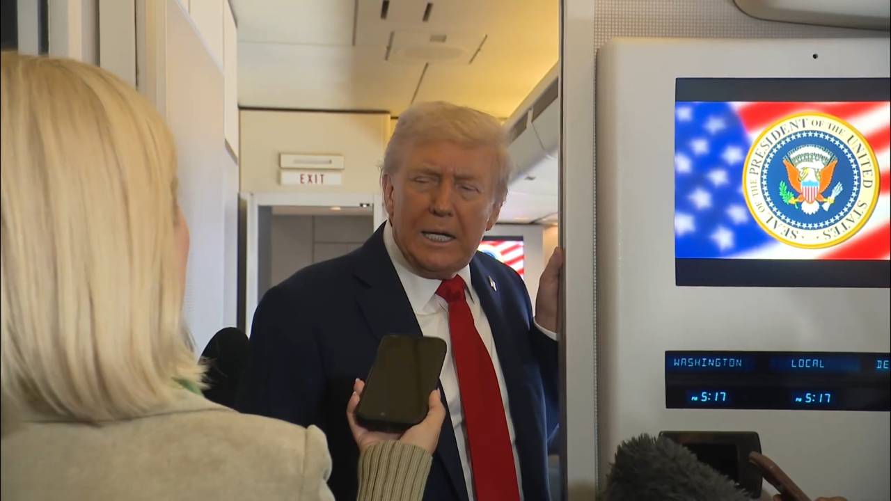 Air Force One - President Trump: “I settled a few of the wars just based on tariffs”