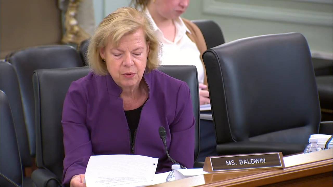 Senate Commerce on Shipbuilding - Sen. Baldwin (D-WI): "Can you speak to the importance of small shipyards in America, in America's maritime industrial base?"