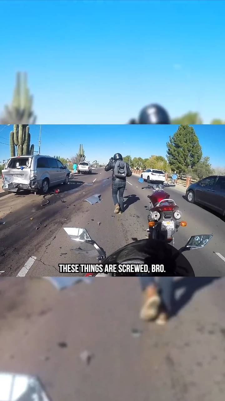 We witnessed a car crash