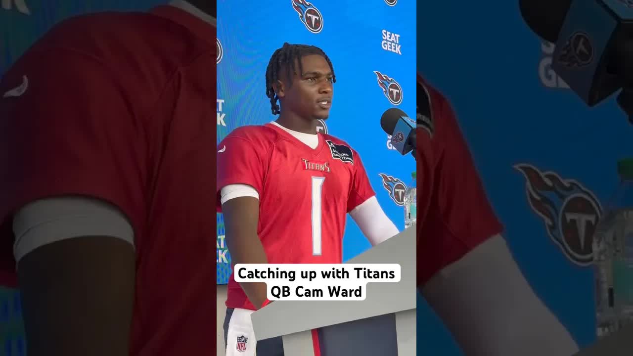 Titans QB Cam Ward discusses where he has improved over the course of the season. #shorts #titanup