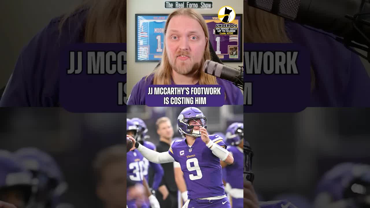 When the #Vikings QB cleans up his footwork, it will always be better. #minnesotavikings #atozsports