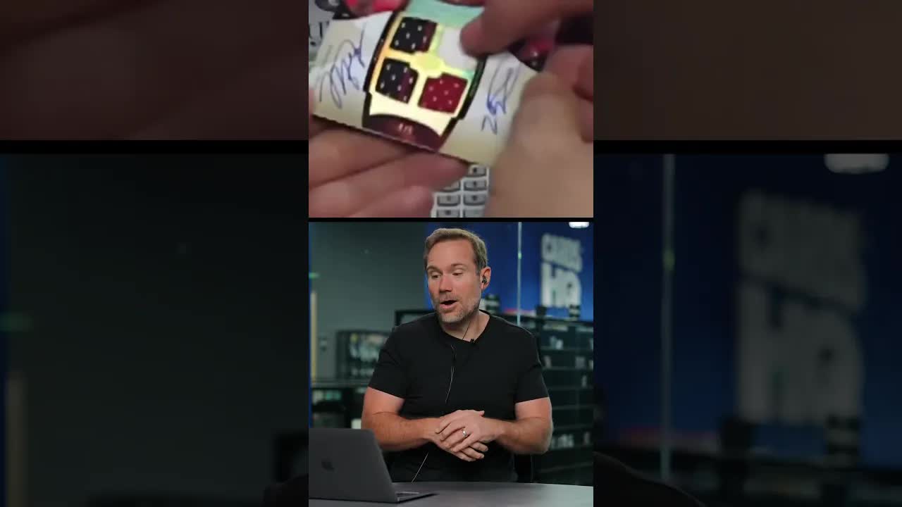 A Lebron / Michael Jordan dual auto with FOUR jersey patches?!