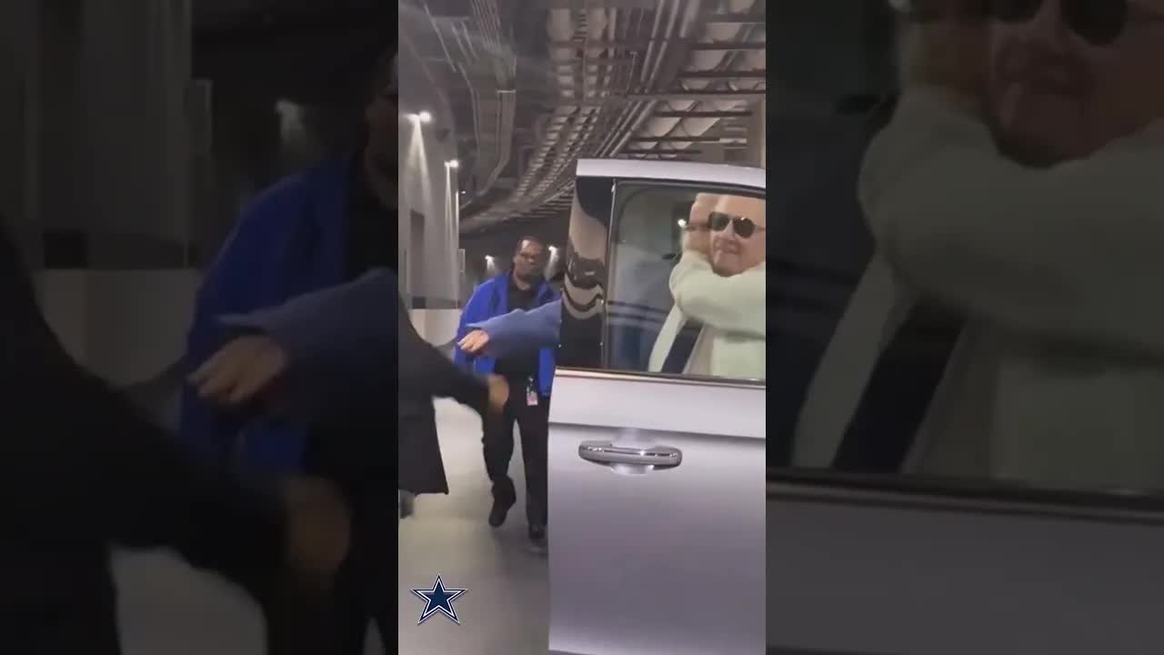 😂🤣😂🤣#Cowboys Jerry Jones pulling up after trading for Quinnen Williams and fixing this Defense...