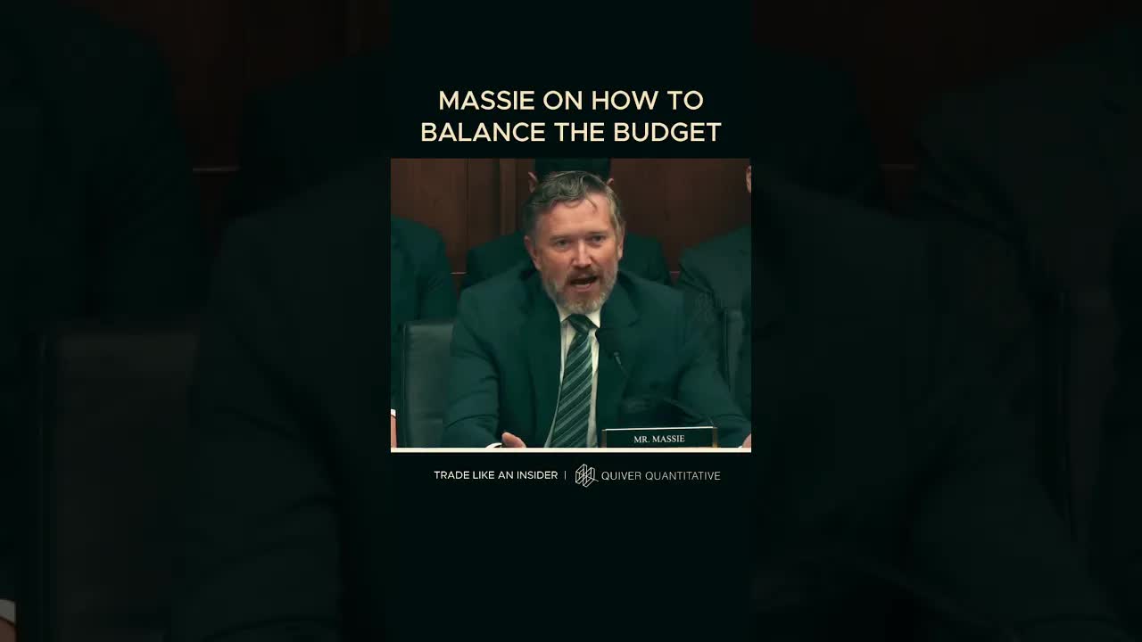 JUST IN: Thomas Massie just spoke on the budget deficit