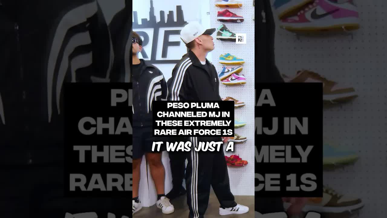 Peso Pluma channeled MJ in these extremely rare Air Force 1s #SneakerShopping