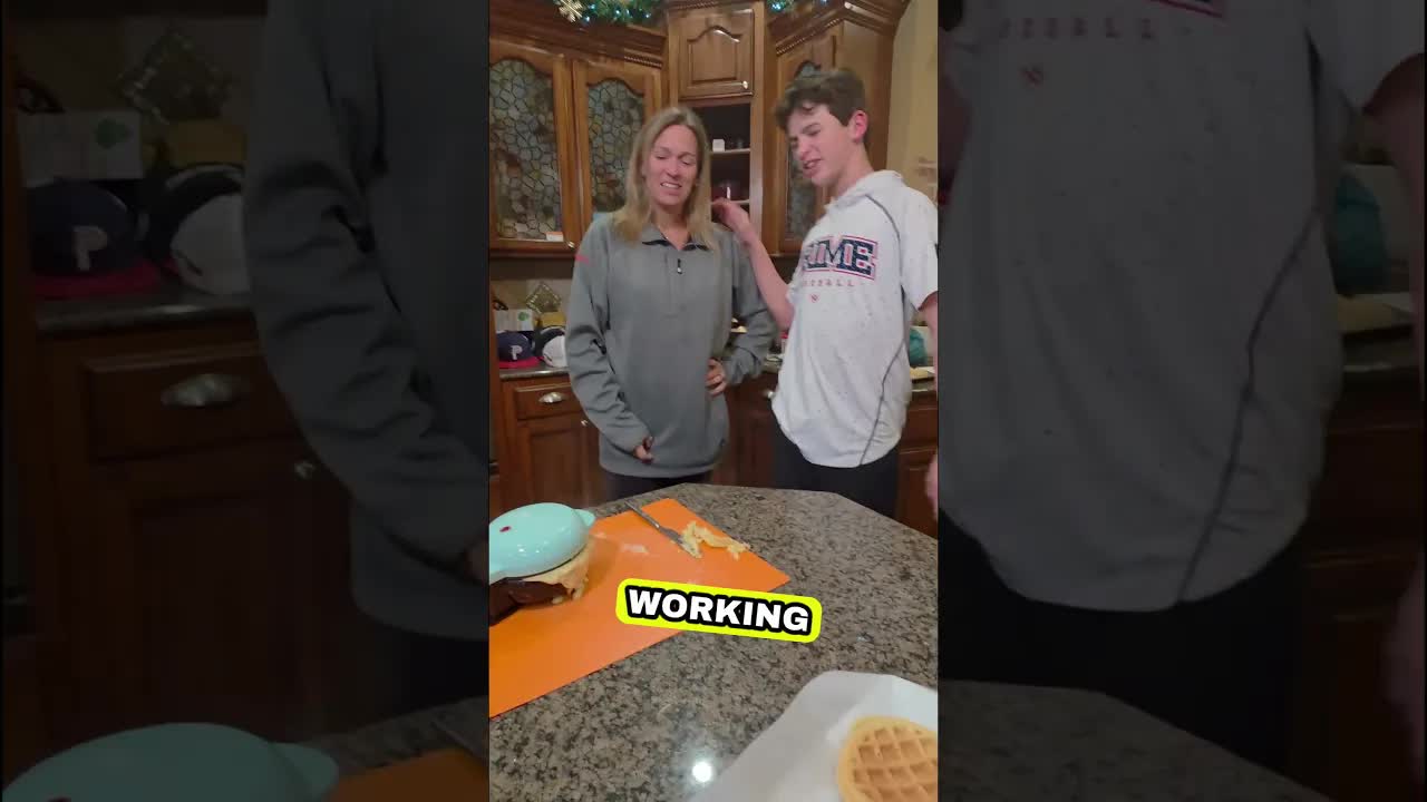 Waffles were smoking