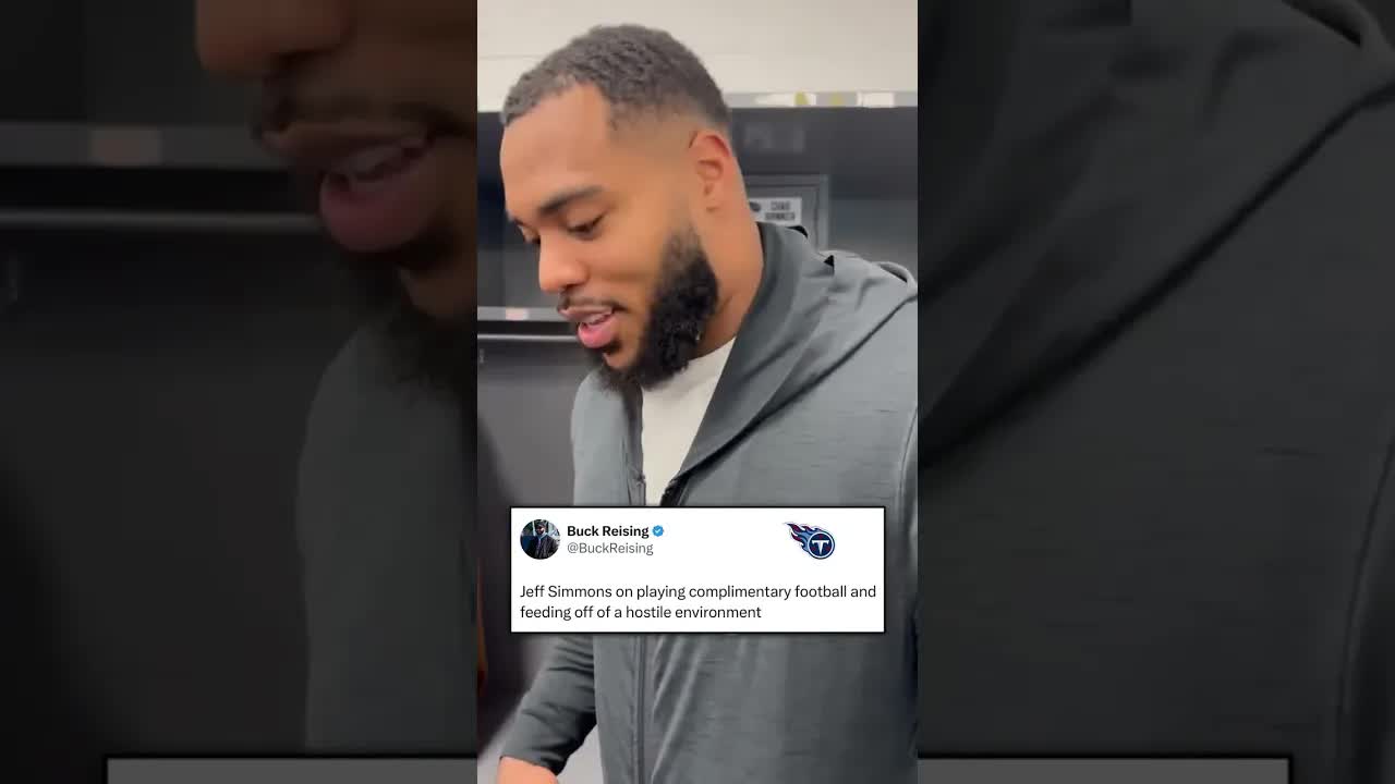 Big Jeff is elated to finally get another #Titans win. #jefferysimmons #clevelandbrowns #atozsports