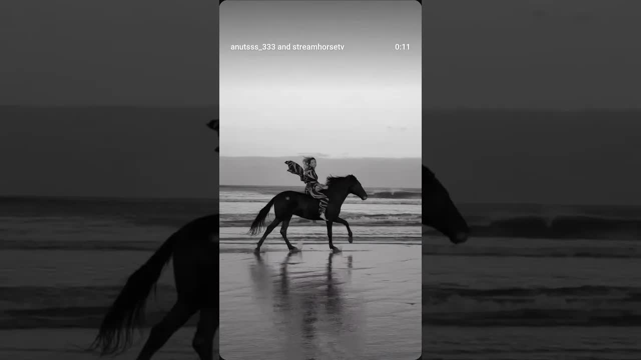 beautiful black & white beach ride 🩶🖤