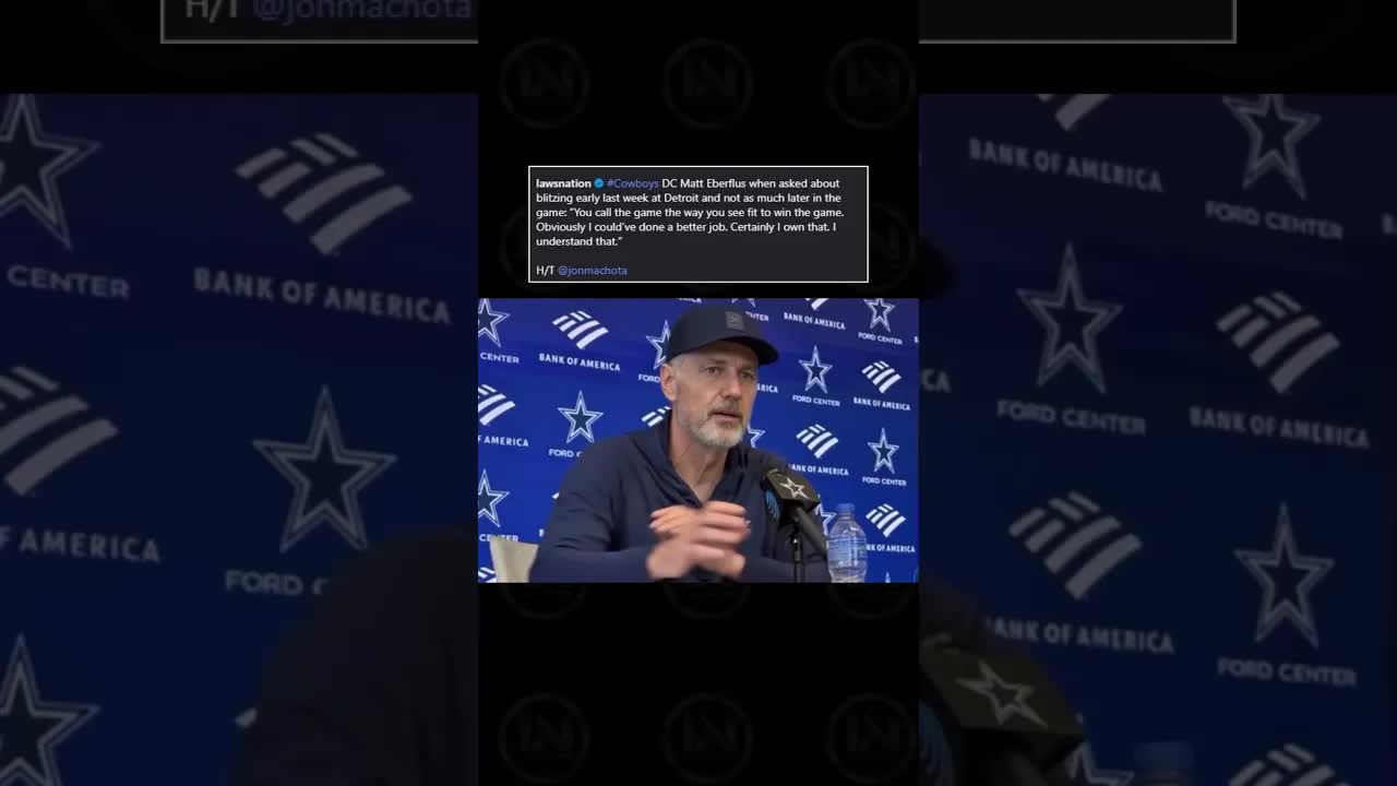 #Cowboys DC Matt Eberflus when asked about blitzing early last week 👀