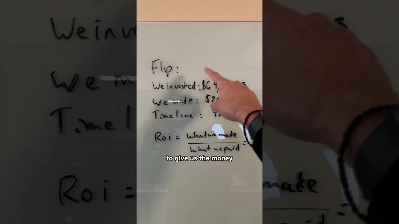 How much cash we put down on our flip