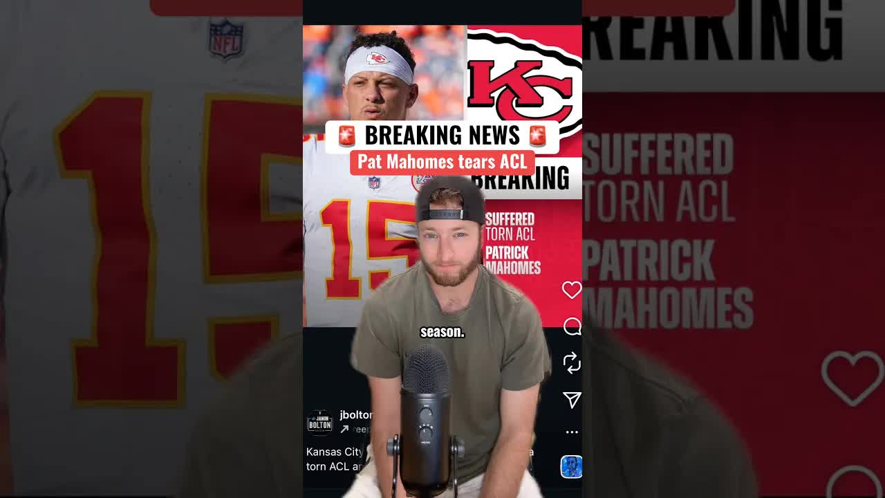Patrick Mahomes OUT FOR THE SEASON.