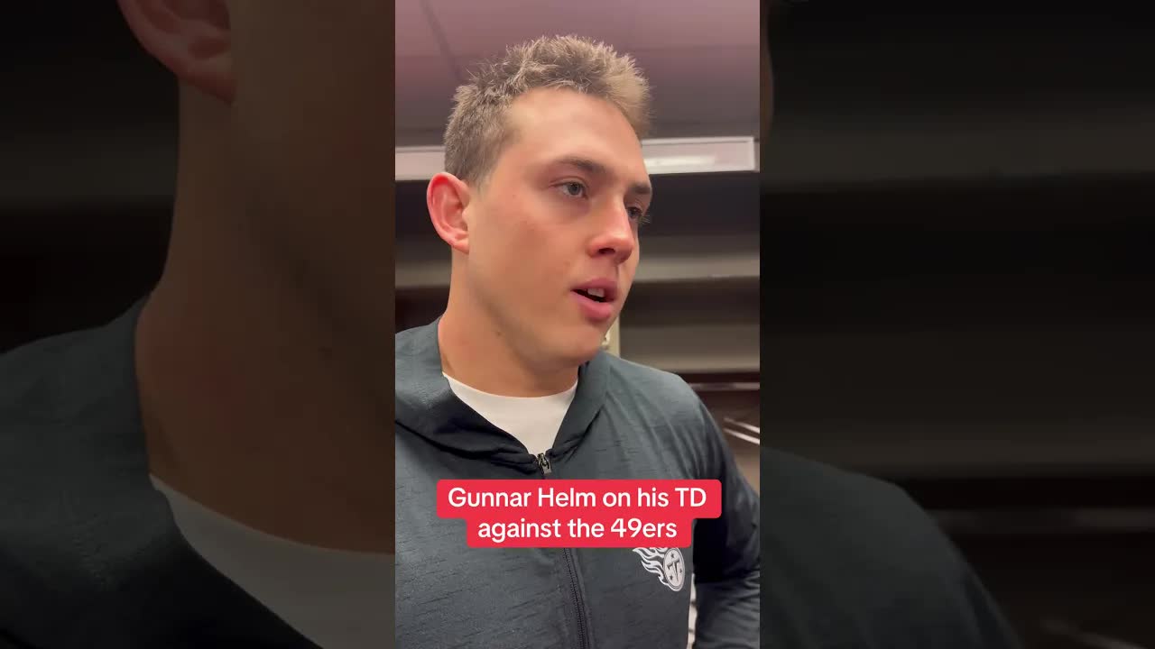 A big play from the #Titans rookie TE. #sanfrancisco49ers #texaslonghorns #tightend #gunnarhelm #nfl