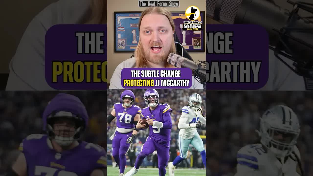 This is a really cool way of the #Vikings QB protecting himself. #jjmccarthy #quarterback #nfl