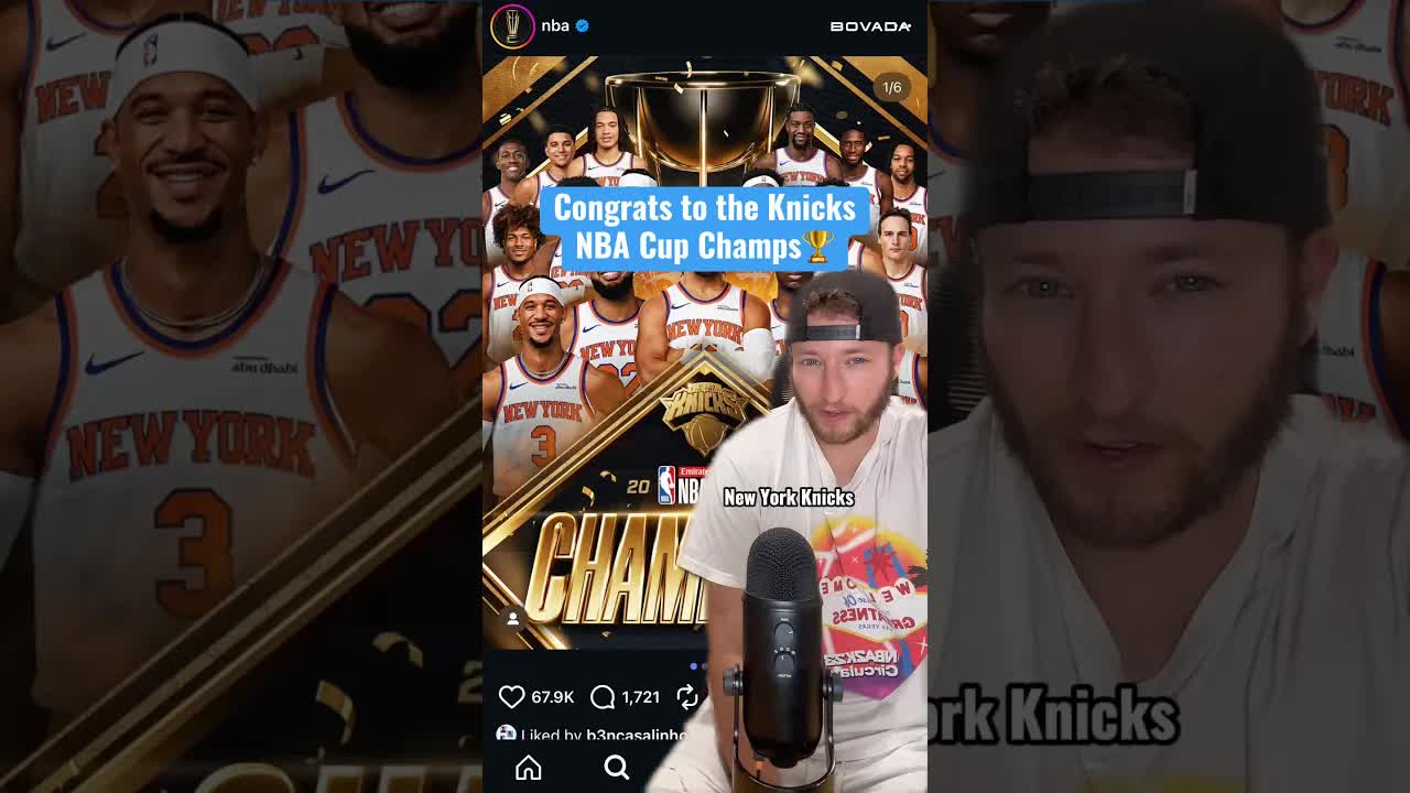 The Knicks win the NBA Cup!