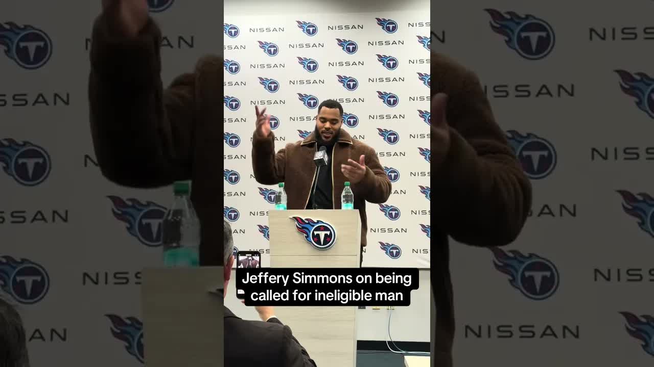 “I’m a big D Lineman wearing red and waving my hands”. #tennesseetitans #atozsports #jefferysimmons