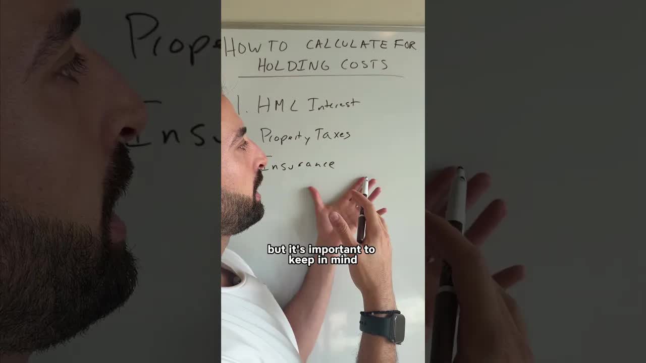 How to calculate holding costs when flipping a house