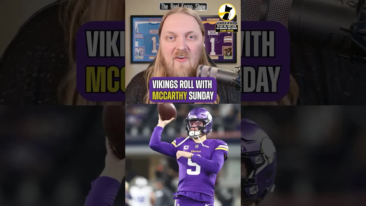 More opportunity for the #Vikings young QB to grow. #jjmccarthy #greenbaypackers #minnesotavikings