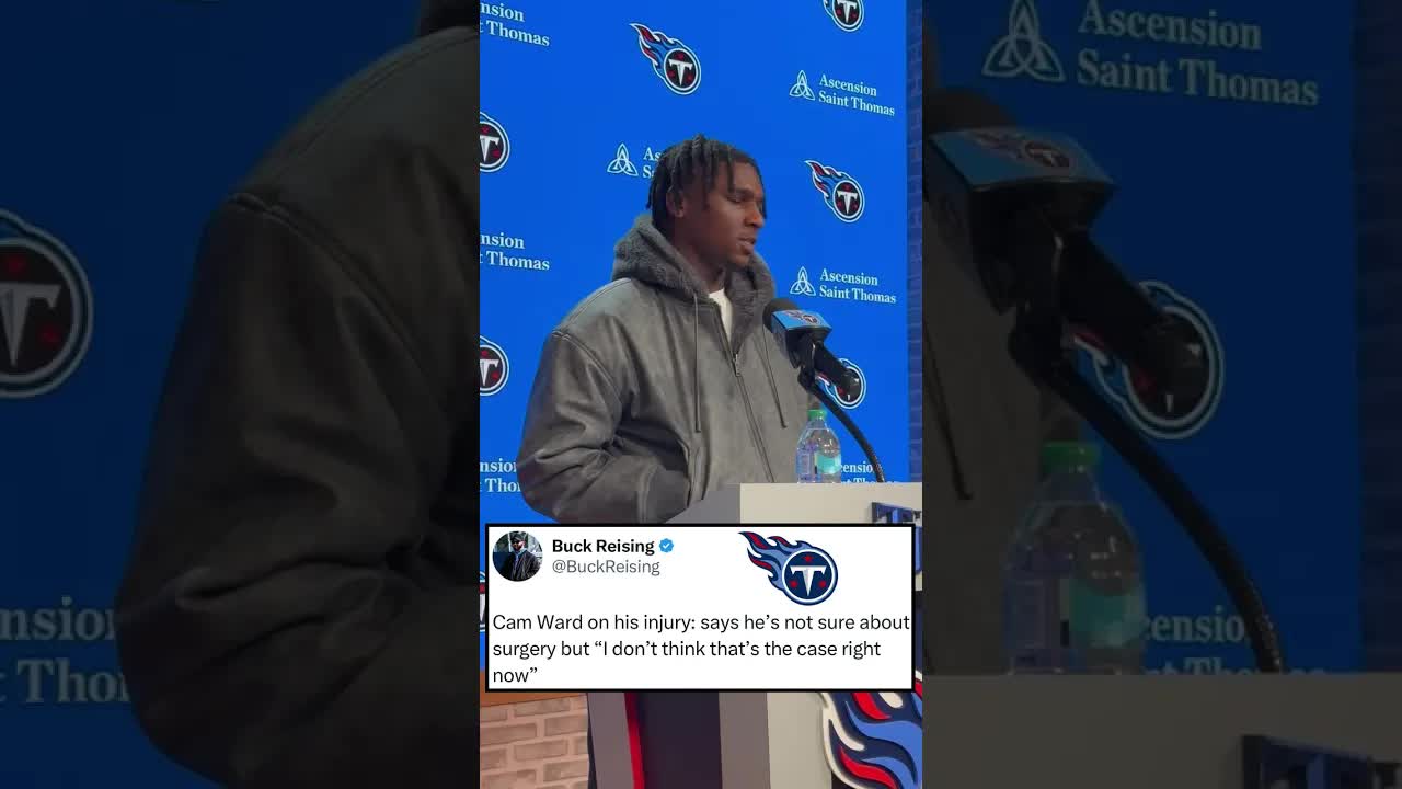 Hoping for a speedy recovery soon for #Titans QB Cam Ward. #tennesseetitans #camward #quarterback