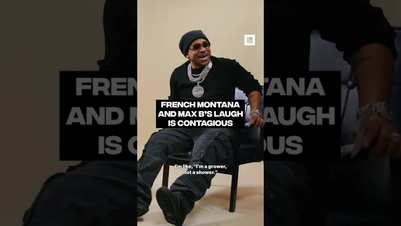 French Montana and Max B's laughs are contagious 🤣 #GOATTalk