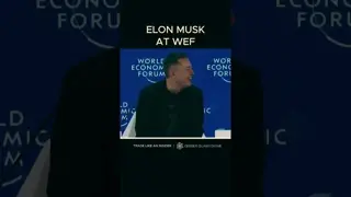 Elon Musk at the World Economic Forum in Davos