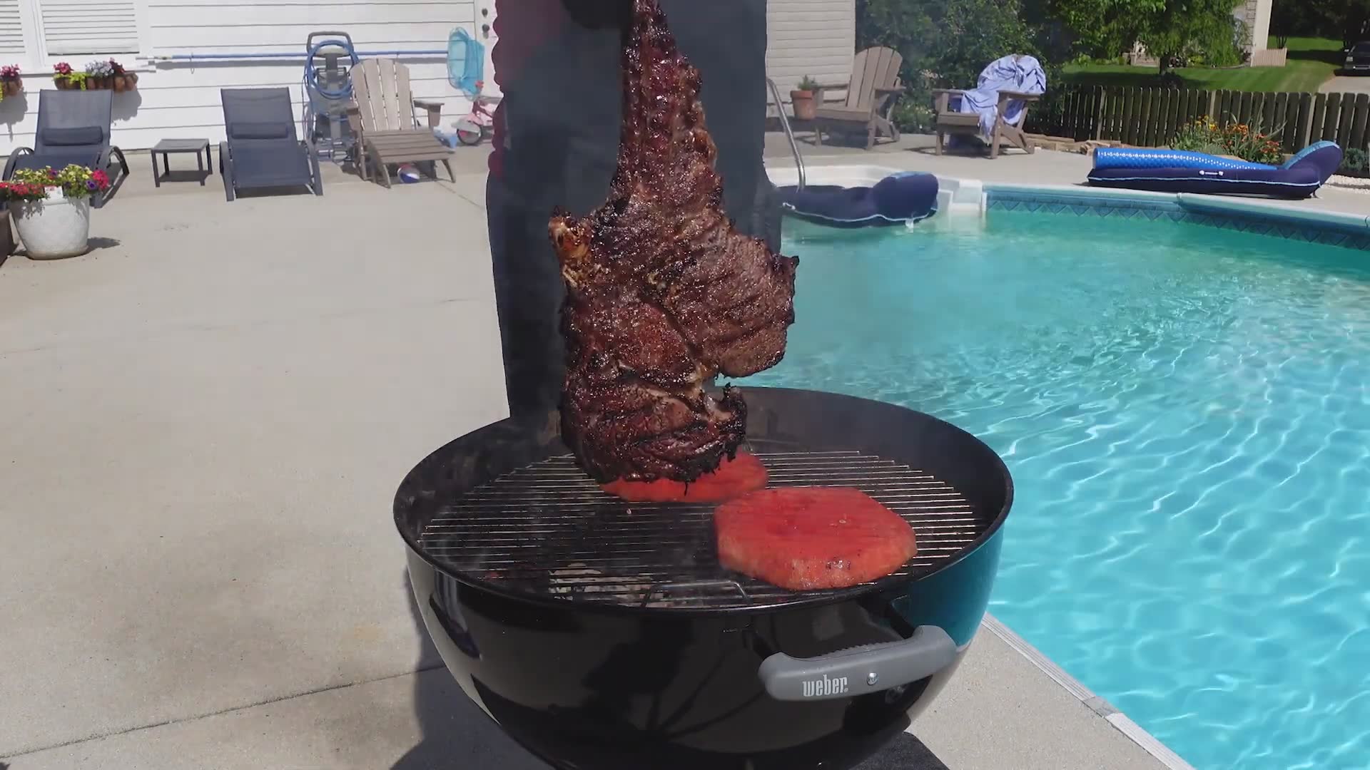 Perfect ribeye over charcoal step-by-step