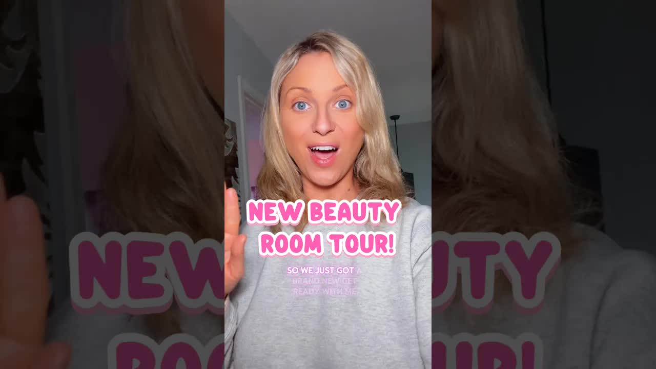 CHECK OUT OUR NEW BEAUTY ROOM! 😍What should we add? 💕 #beauty #roomtour #shorts
