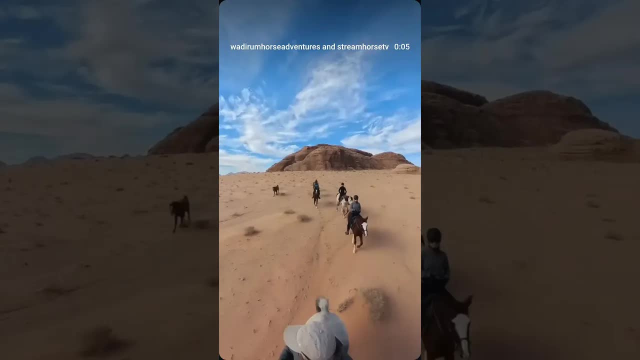 Landing where life feels simple. Wadi Rum with the horses.