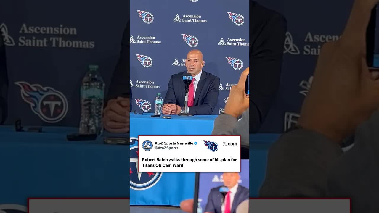 Robert Saleh speaks very highly of his new QB! 🔥 #shorts #titanup #titans #quarterback