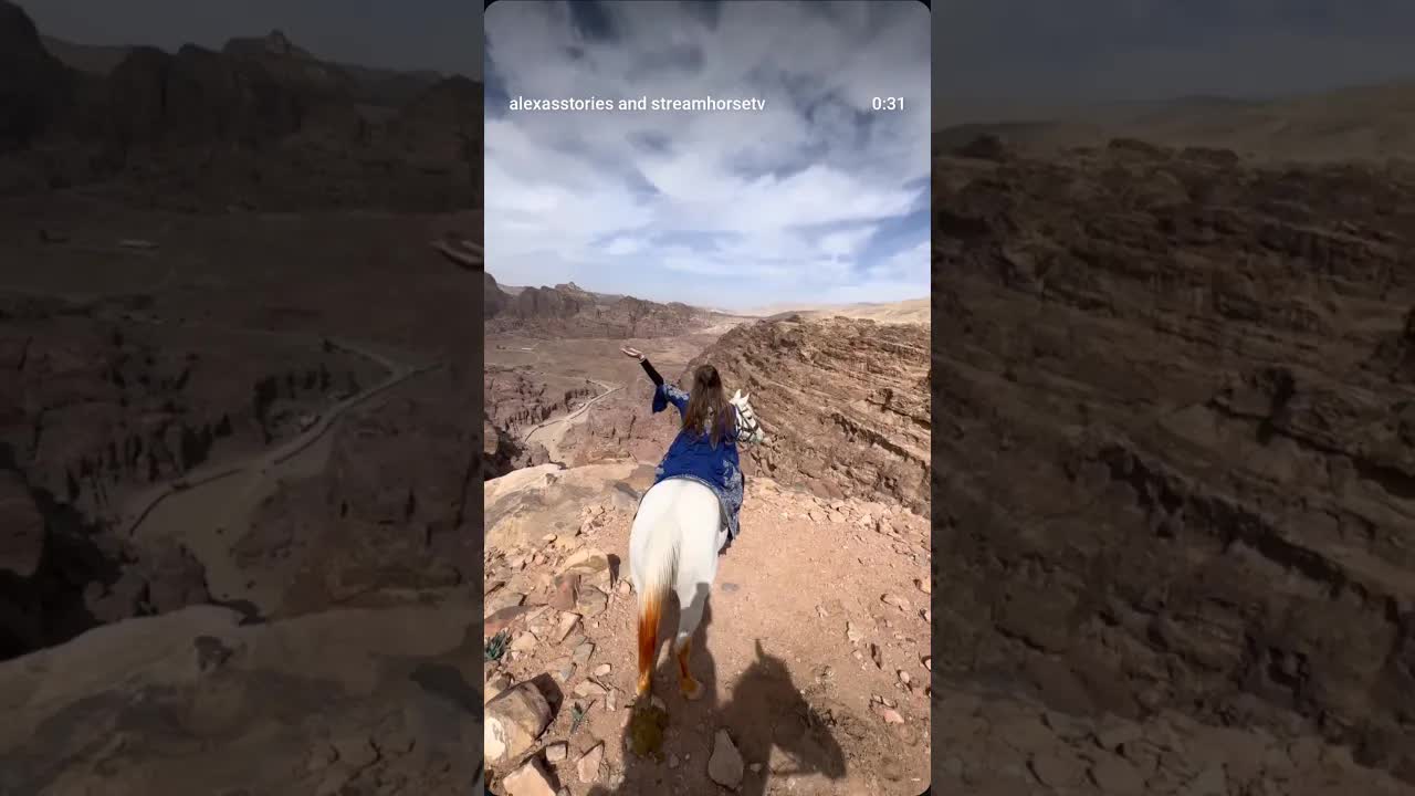 We had a breathtaking ride through the high mountains of Petra with crazy views 😍👌🐎