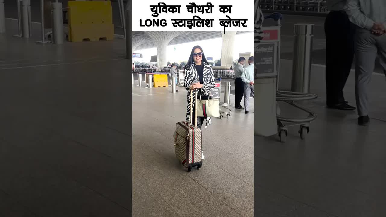 Yuvika's long blazer look #bollywood #yuvikachaudhary #shortsvideo