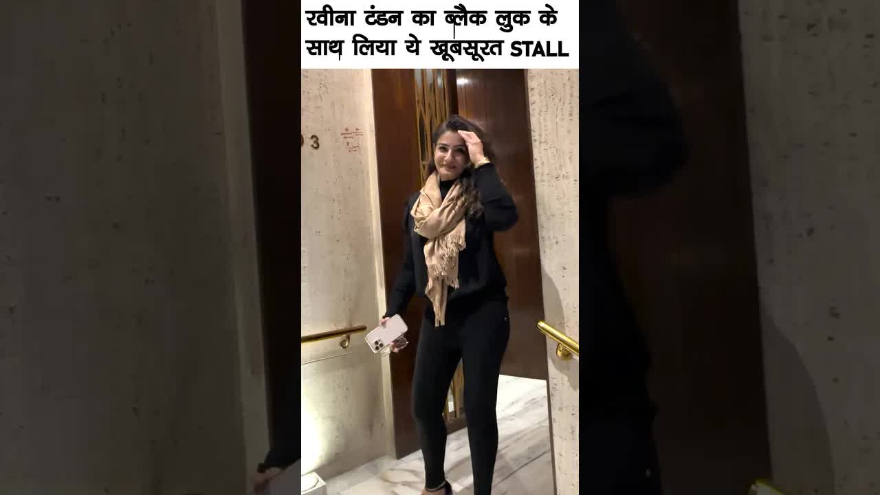 Raveena tandan black look #bollywood #raveenatandon #shortsvideo