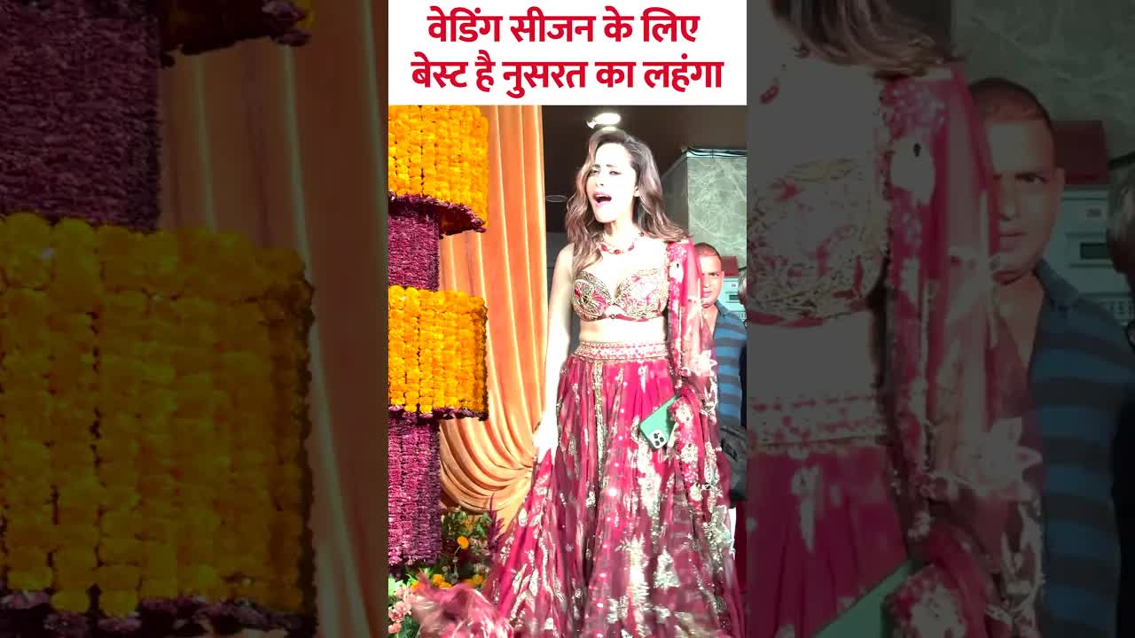 Nusarat's lahanga look best for wedding party #bollywood #shorts