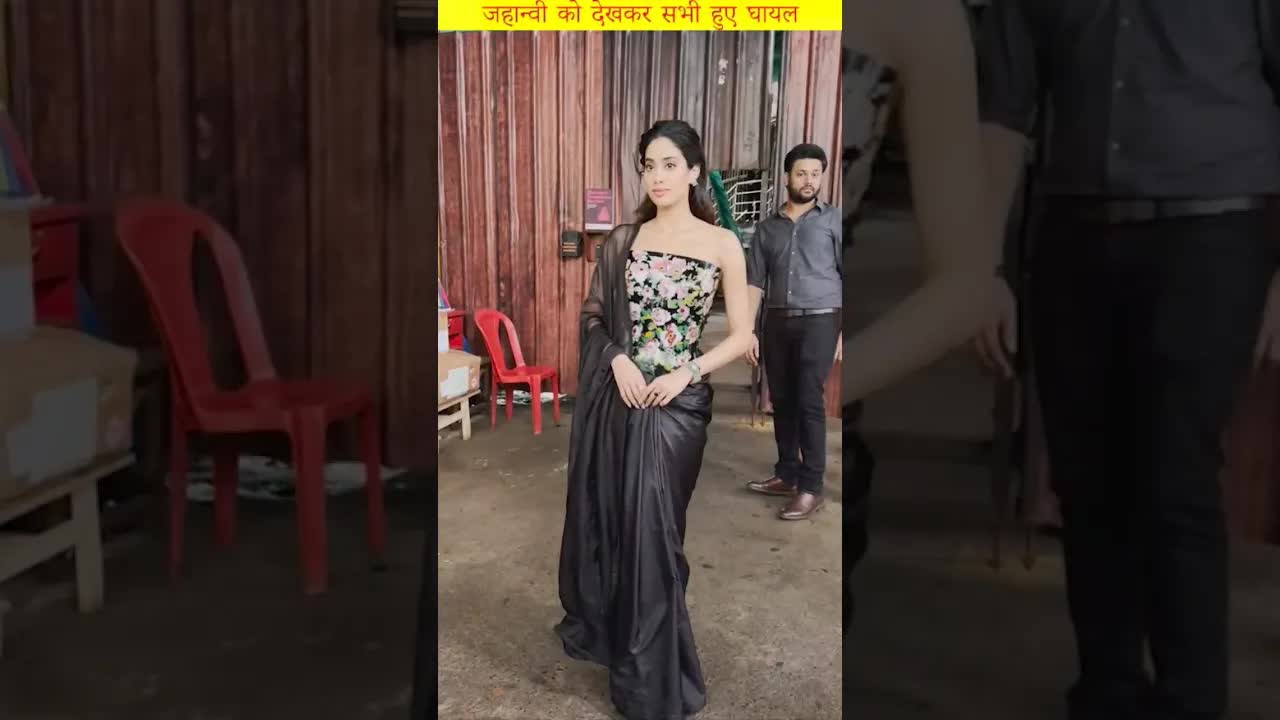 Janhvi Kapoor's stylish saari look #jhanvikapoor #shorts
