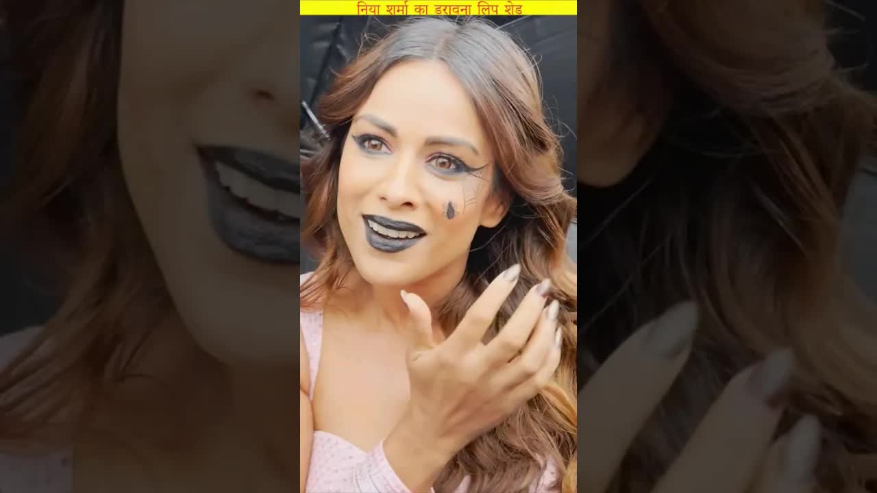 Nia Shrama's black Lipstic😱 #niasharma #shorts #tvshow