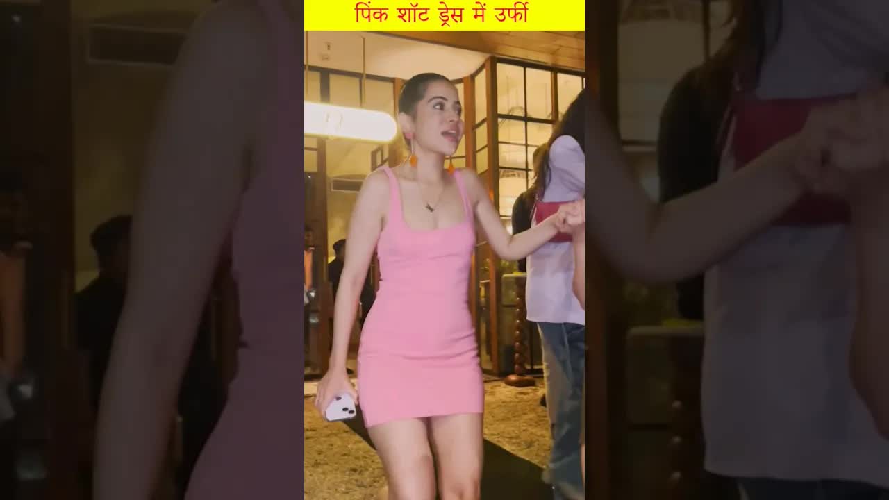 Uorfi in short pink dress #uorfijaved #shorts