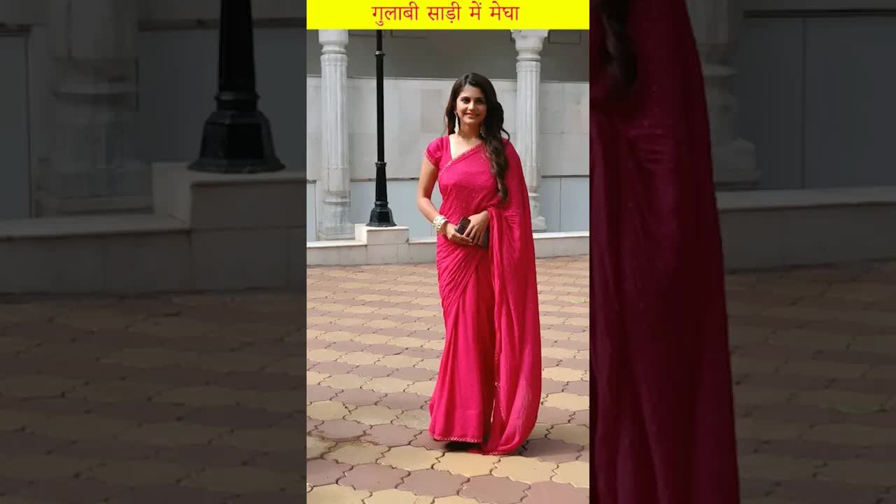 Megha in Gulabi Sari #tv #shorts