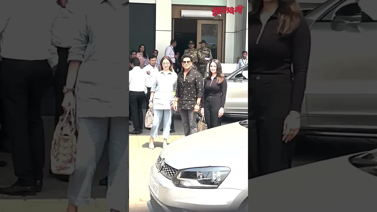Sachin with family at Anant's pre-wedding #anantambaniradhikamerchantwedding  #shorts #sachin