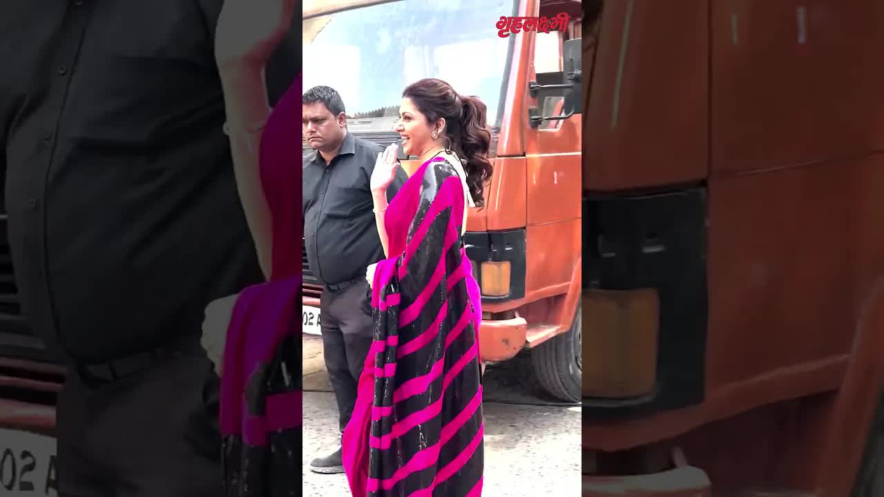 Bhagyashree looks beautiful in sari  | Grehlakshmi गृहलक्ष्मी #shorts #bhagyshree #dancediwane