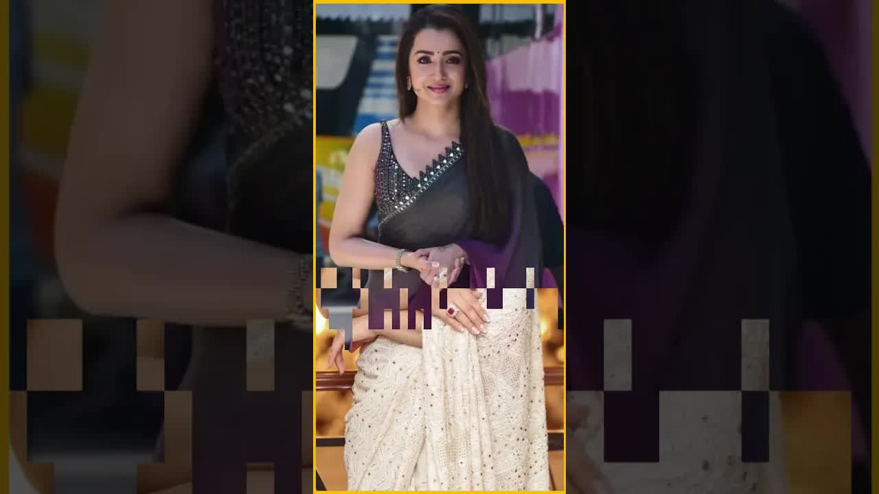 Trisha Krishnan latest saree looks 😍😍  #trishakrishnan