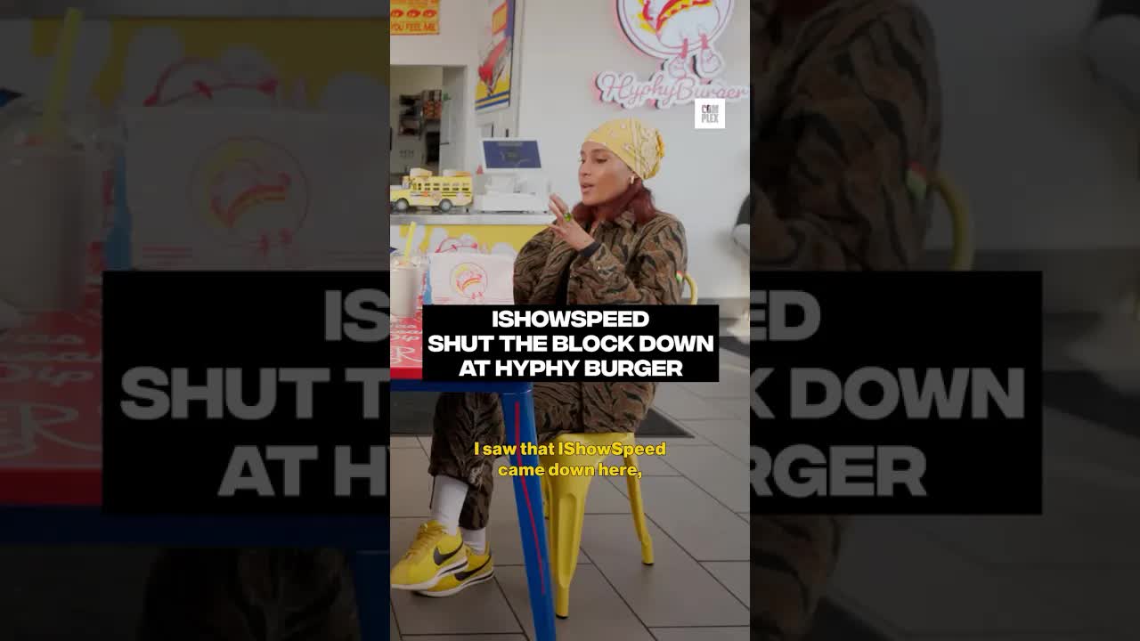 IShowSpeed shut the block down at Hyphy Burger #FeaturedEats