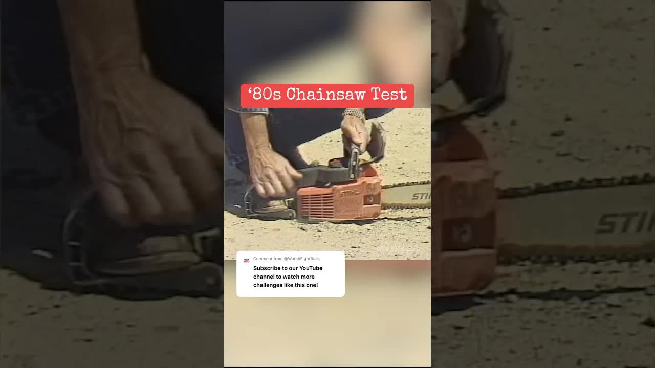 Another STIHL chainsaw test. #80s #retro #tools