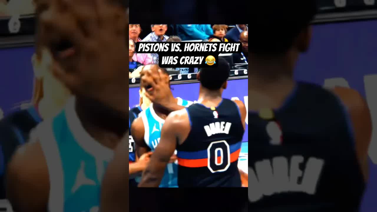 One of the crazier NBA fights in recent history 👊🤣 #nba #fight #pistons #hornets