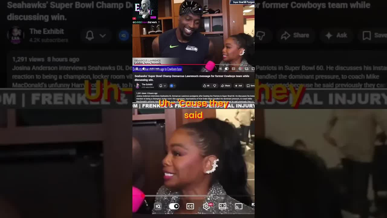 Lawrence's Message: Cowboys Fans Hear From Their Champion! #shorts