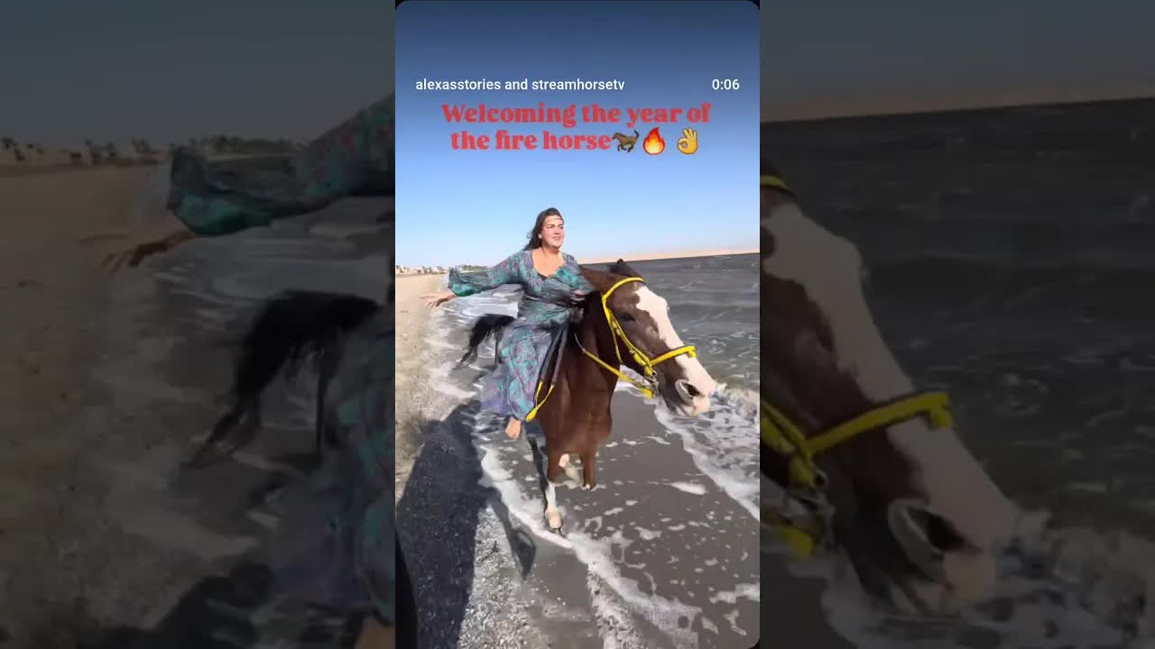 Welcoming the year of the fire horse for sure galloping bareback with a firery horse 🐎🔥🔥🔥👌🐎 Amir ♥️