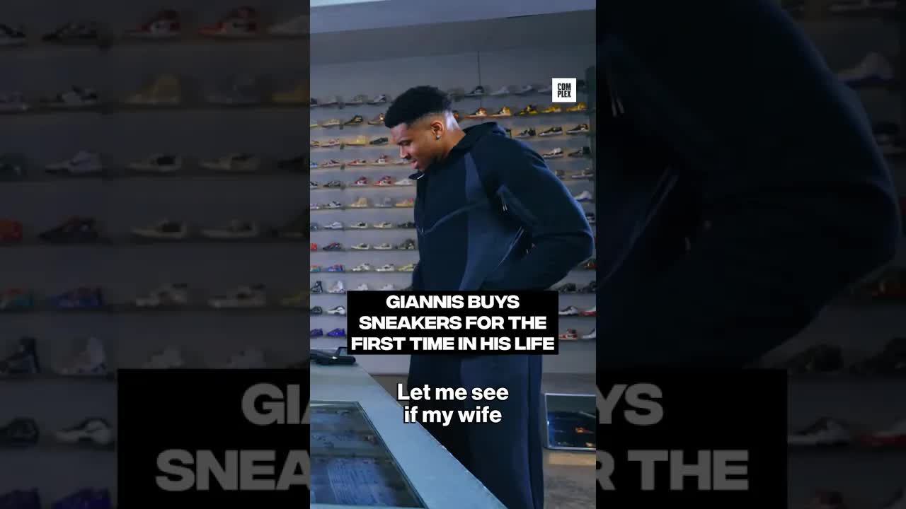 Giannis buys sneakers for the first time in his life on #SneakerShopping 👀