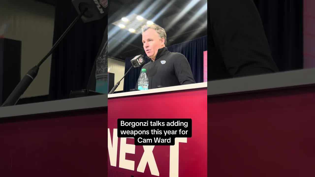 Look for the #Titans to give Cam Ward some more ammo in the #nfldraft. #nflcombine #camward #nfl