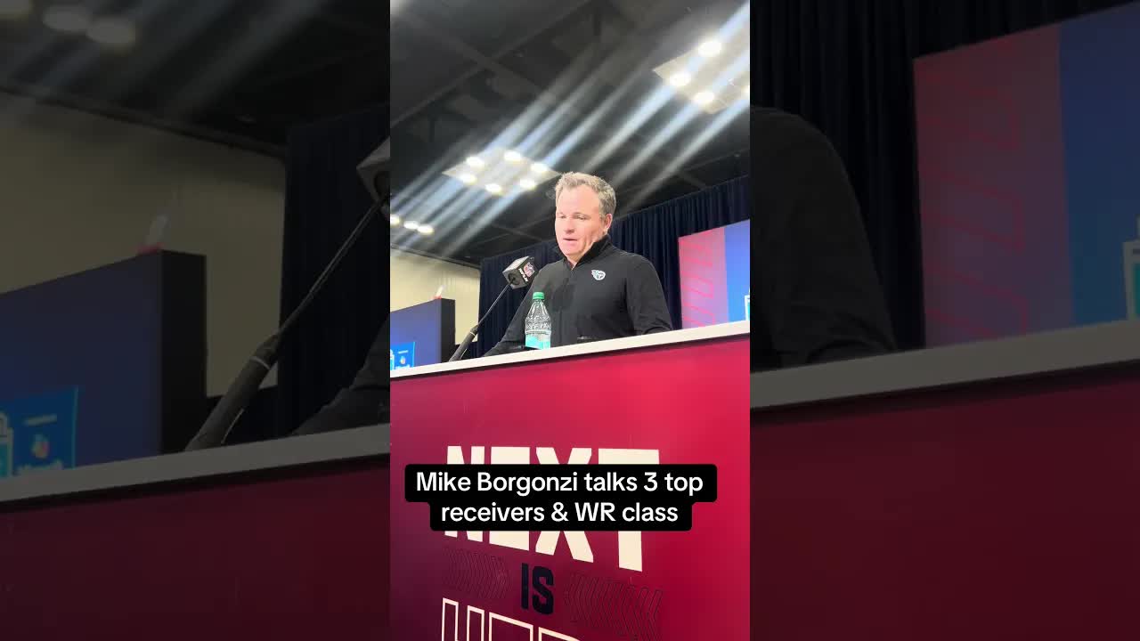 #Titans GM Mike Borgonzi highlights a few Wideouts 👀 #widereceiver #nfldraft #nflcombine